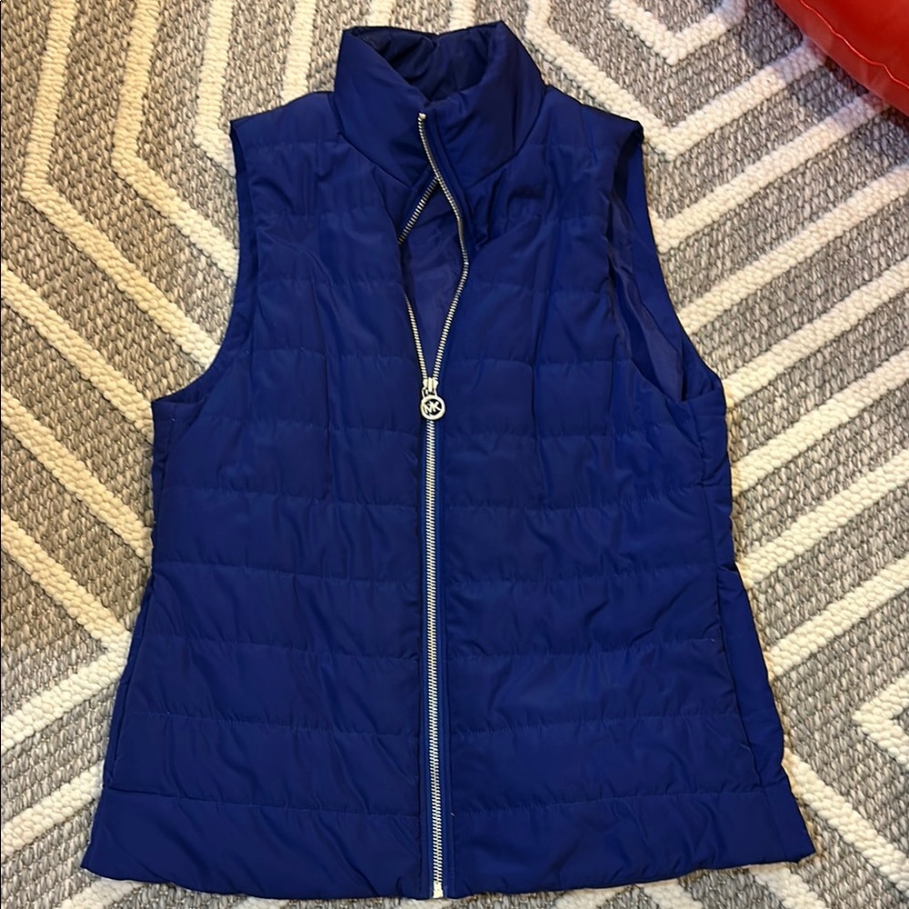 Blue Michael Kors Quilted Vest